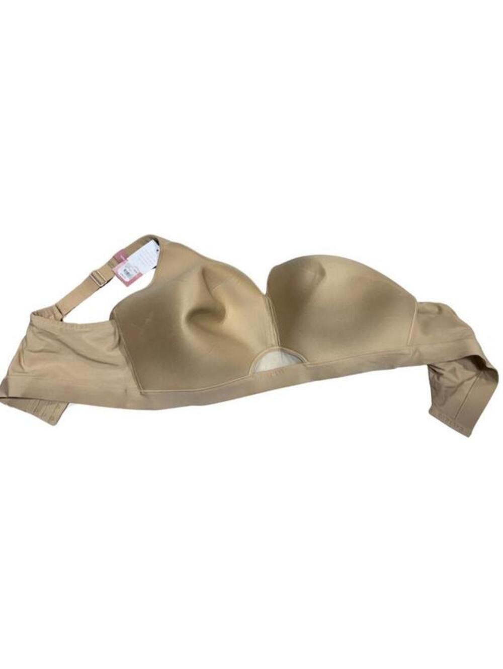 Womens Tan Wireless Bra Plus Size 48DDD Adjustable Straps New With Tags